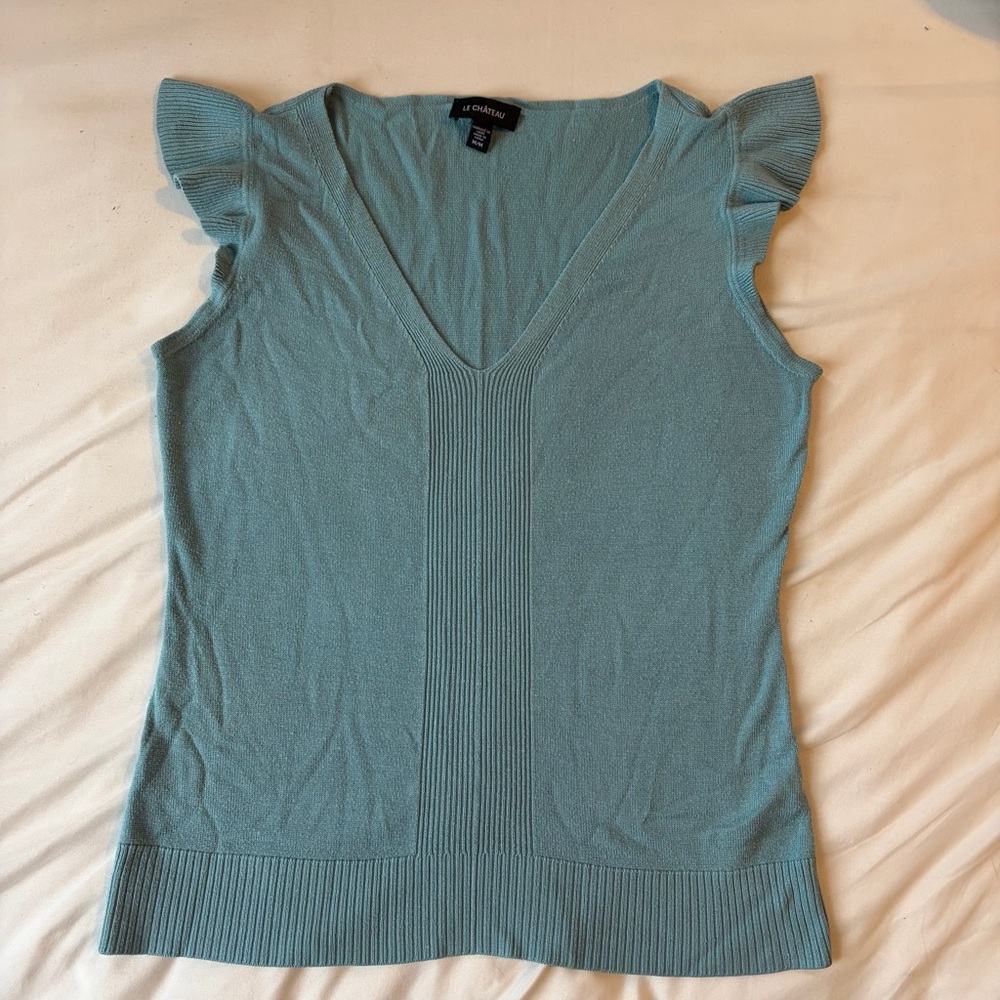 3/$25 Le Chateau Teal Women's Blouse